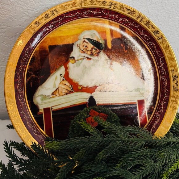 2004 Bradford Exchange Norman Rockwell "Good Boys and Girls" Christmas Plate - Picture 2 of 8